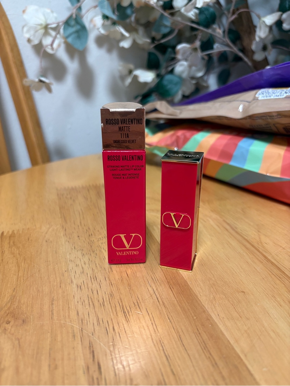 Valentino Rosso Valentino Matte Lip Stick 111A UNDRESSED VELVET 0.12oz, BNIB,New